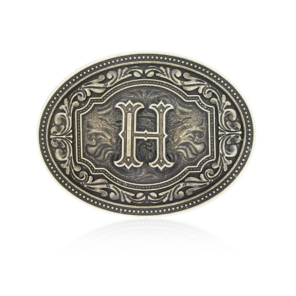 3172 Western Belt Buckle Initial Letters ABCDEFG to Z Cowboy Rodeo Large